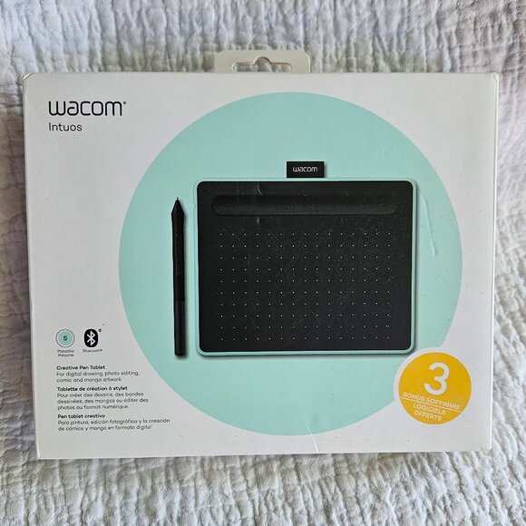 wacom intuos Graphics Drawing Creative Pen Tablet Blue OPEN BOX - Picture 1 of 4